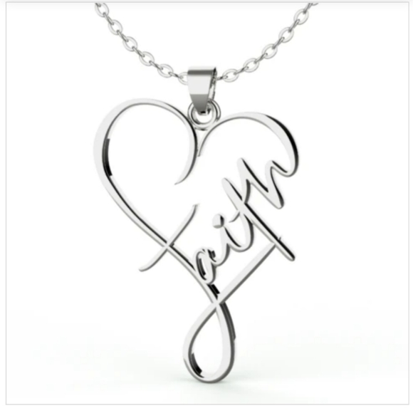 Faith Heart Necklace - Picture 2 of 4